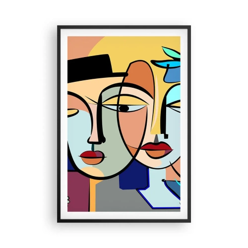 Poster in een zwarte lijst - Picasso's randez-vous - 61x91 cm