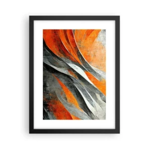 Poster in een zwarte lijst - Hitte en koude - 30x40 cm