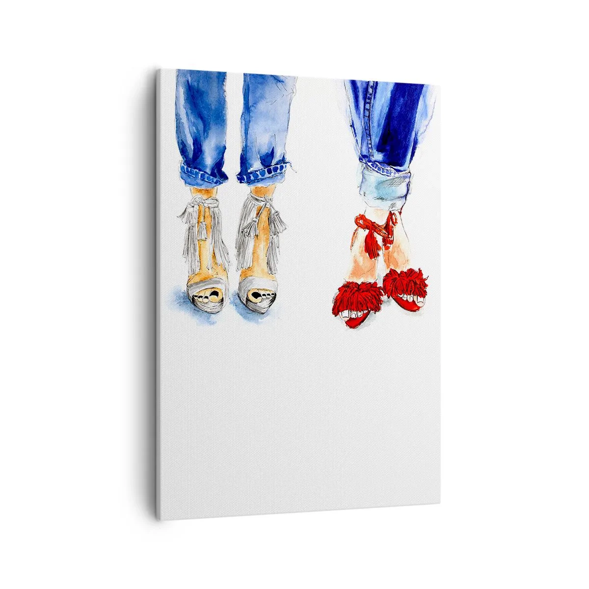 Schilderen op canvas - Misschien gaan we wandelen? - 50x70 cm