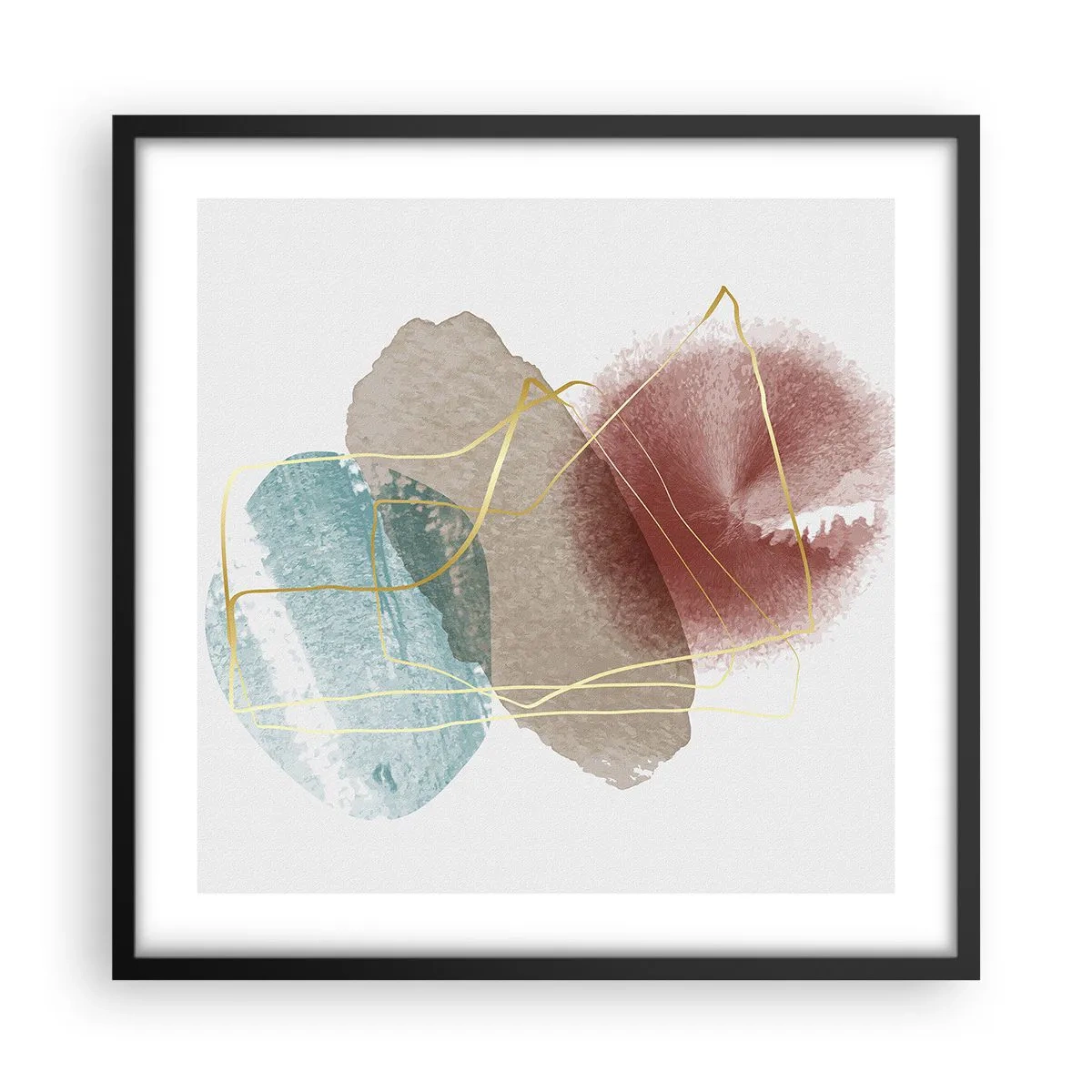 Poster in een zwarte lijst - Koralen van de ruimte - 50x50 cm