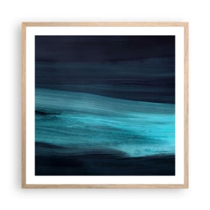 Een poster in een licht eiken lijst - Ga met de stroom mee - 60x60 cm