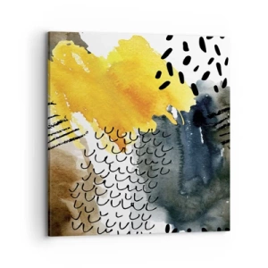 Schilderen op canvas - Een ontmoeting van de elementen - 70x70 cm