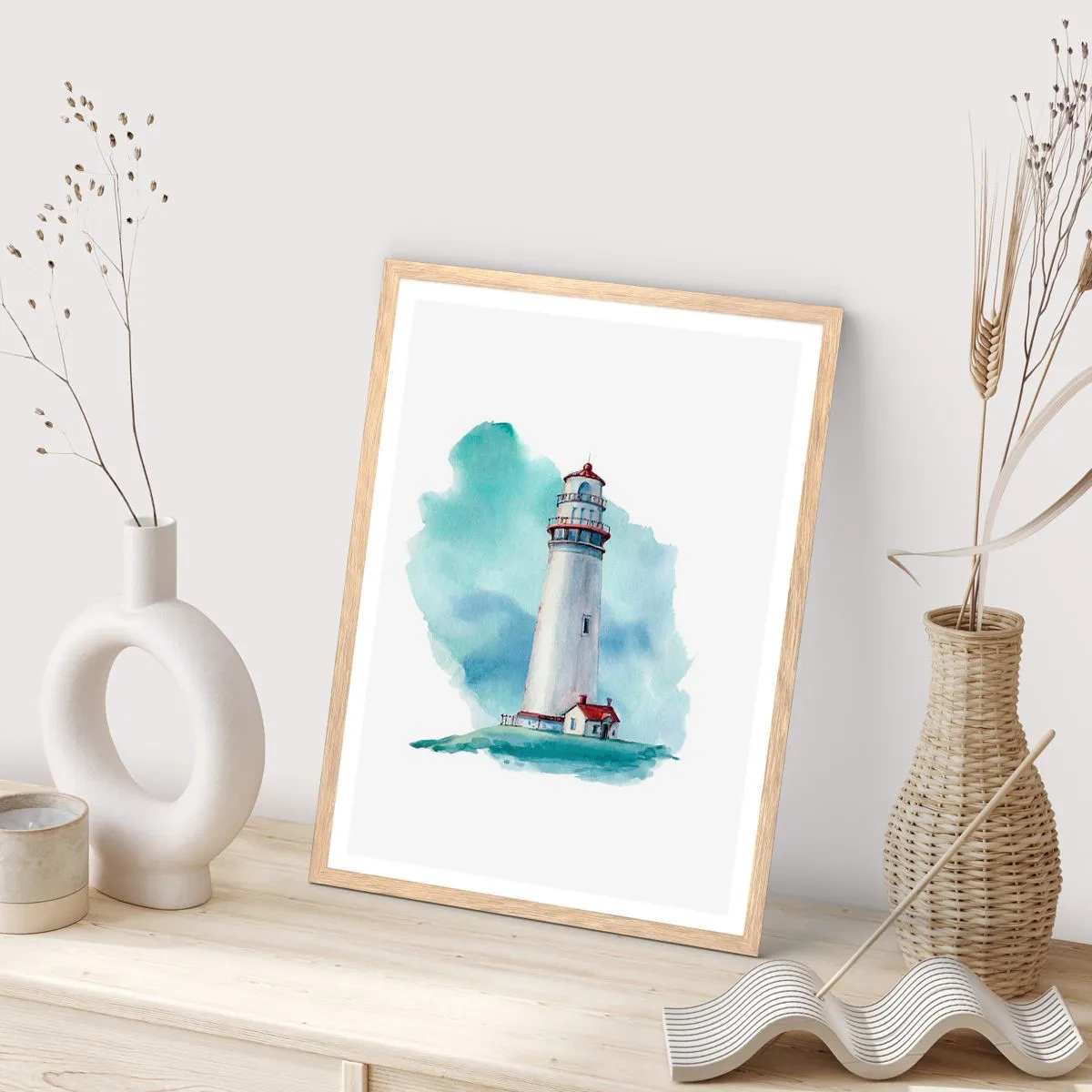 Een poster in een licht eiken lijst - Blue's zachtaardige zus - 70x100 cm