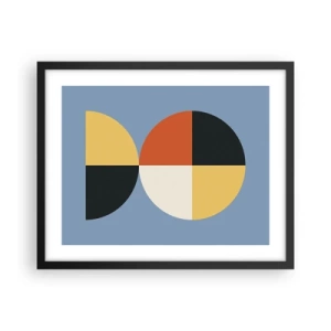 Poster in een zwarte lijst - Kijk en tel - 50x40 cm