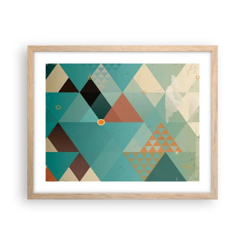 Een poster in een licht eiken lijst - Eenheid van veelheid, veelheid van eenheid - 50x40 cm