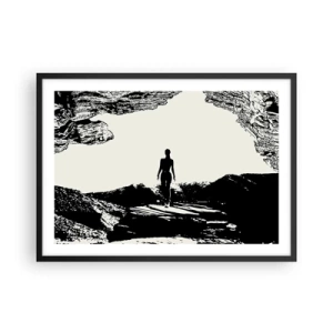Poster in een zwarte lijst - Een nieuwe kijk - 70x50 cm