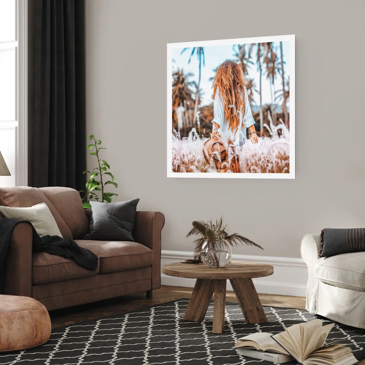 Poster - Geboren uit graspluis - 50x50 cm