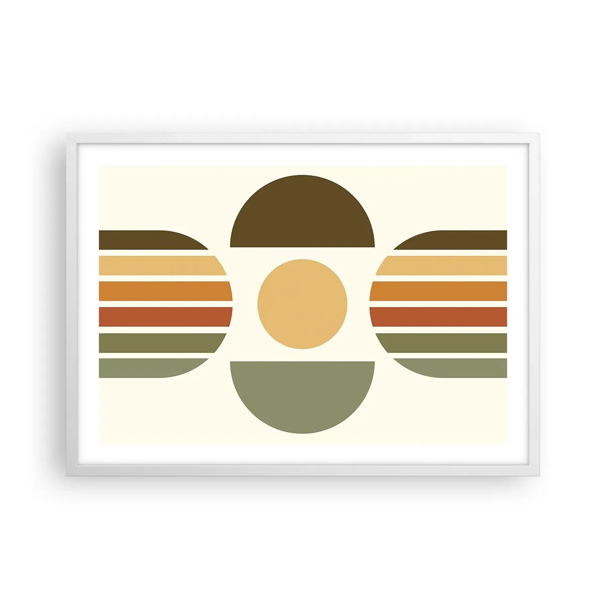 Poster in een witte lijst - In aardetinten - 70x50 cm