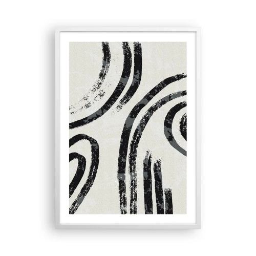 Poster in een witte lijst - Half gestopt - 50x70 cm