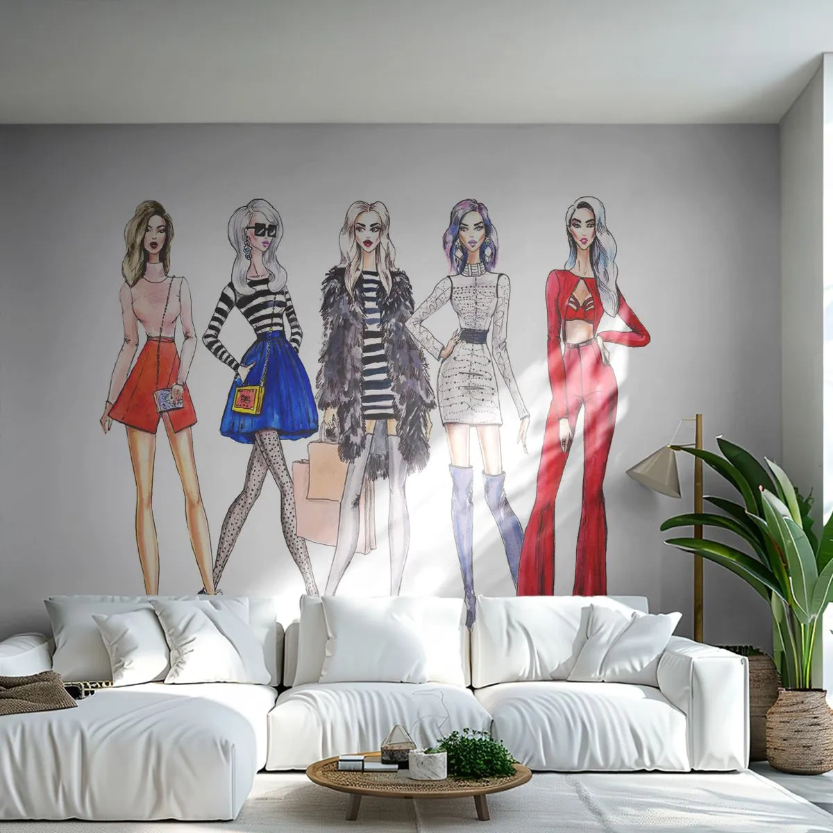 Fotobehang Premium Canvas - Elke week Fashion Week - Vrouw, Mode, Model - 250x175 cm