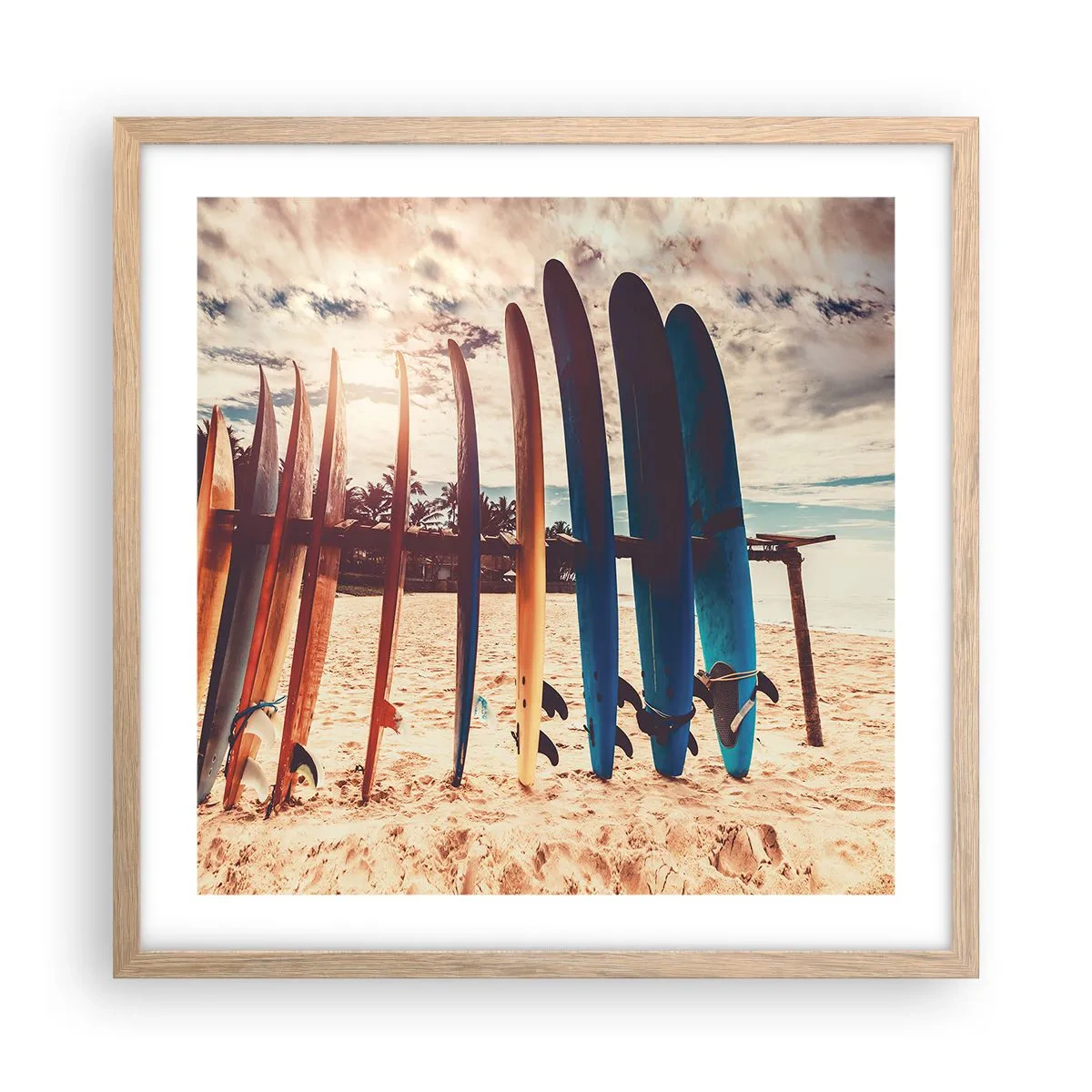 Een poster in een licht eiken lijst - Weltrusten, zie je morgen - 50x50 cm