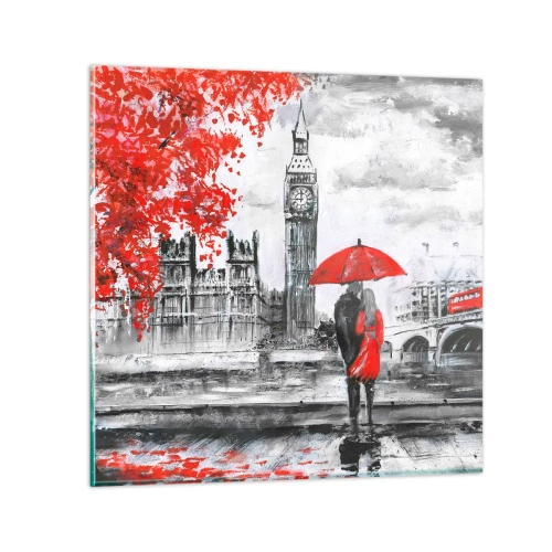 Schilderen op glas - Verliefd op Londen - 30x30 cm