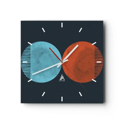 Wandklok - Klok - Alleen geometrie? - 40x40 cm