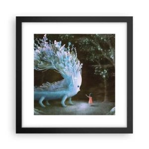 Poster in een zwarte lijst - Fantastische ontmoeting - 30x30 cm