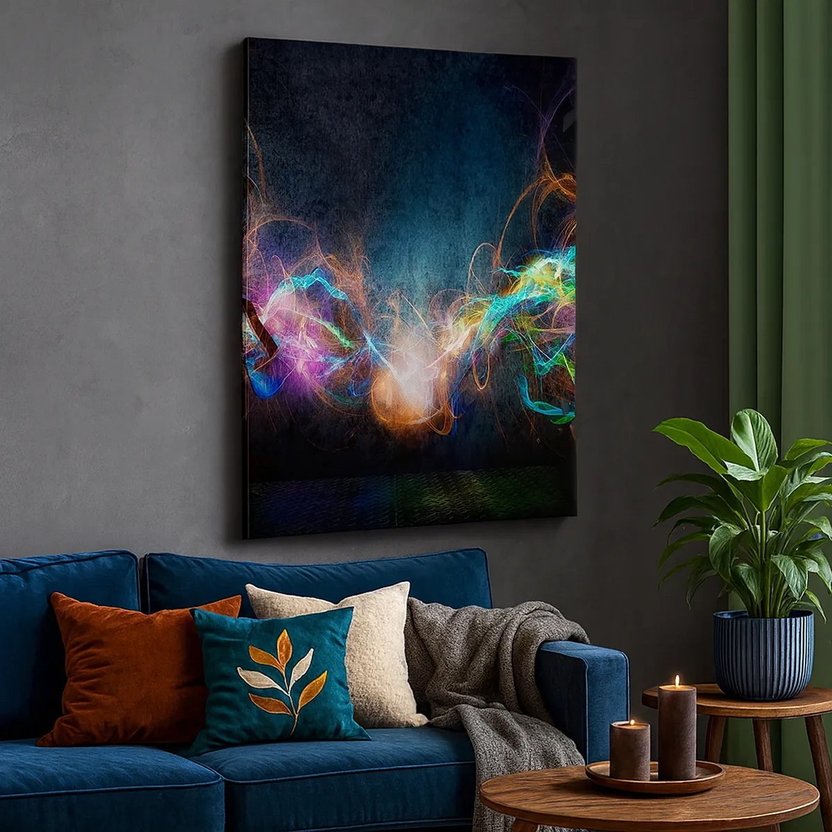 Schilderen op canvas - Met vreugde tegen het donker - 50x70 cm