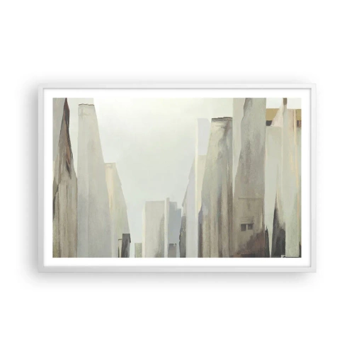 Poster in een witte lijst - Droom over de stad - 91x61 cm