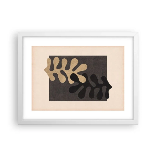 Poster in een witte lijst - Afwezigheid en complement - 40x30 cm