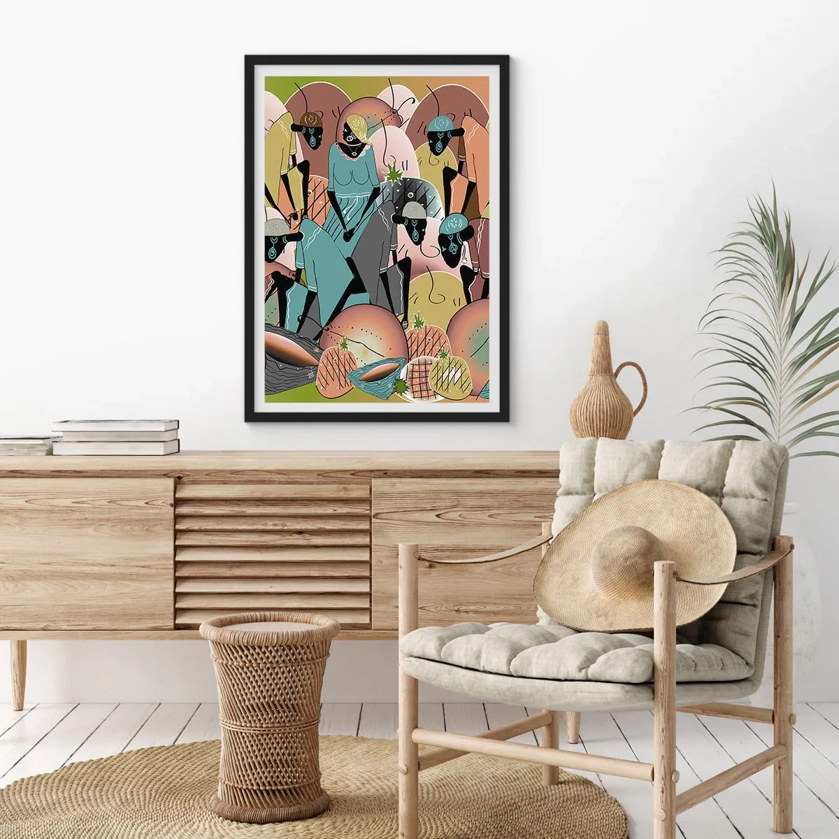 Poster in een zwarte lijst - Er komt een geweldige vakantie aan - 61x91 cm