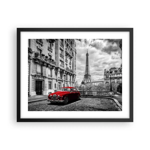 Poster in een zwarte lijst - Roofdier in de stad - 50x40 cm