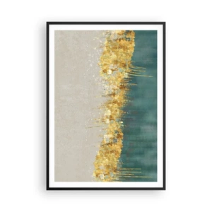 Poster in een zwarte lijst - De gouden rand - 70x100 cm