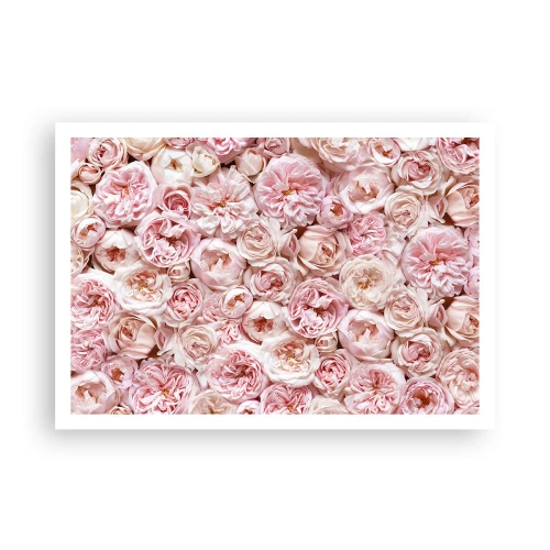 Poster - Een bed van rozen - 100x70 cm