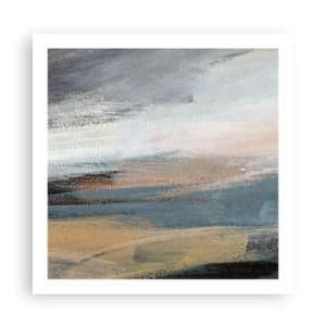Poster - Abstractie: noordelijk landschap - 60x60 cm