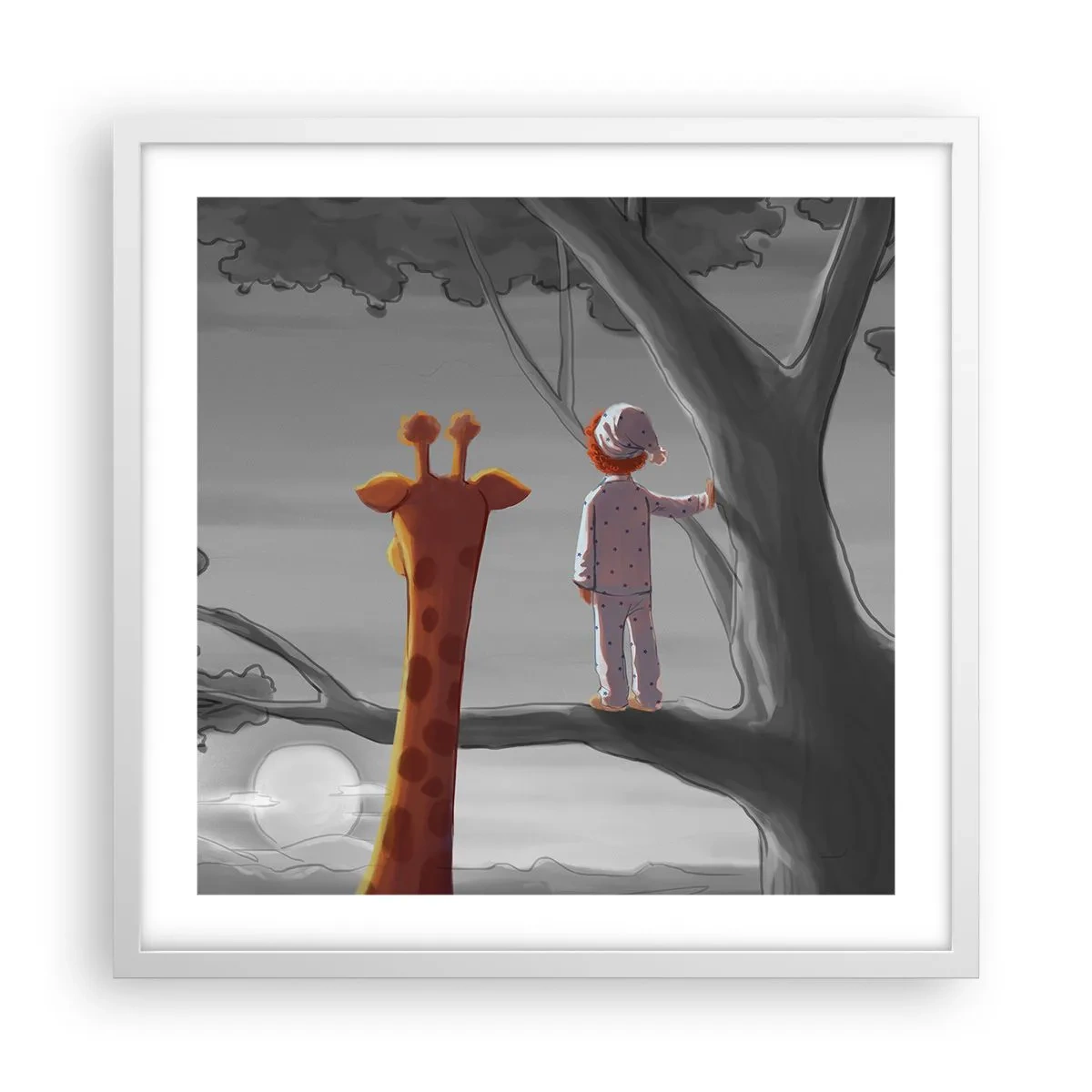 Poster in een witte lijst - Dit gebeurt echt - 50x50 cm