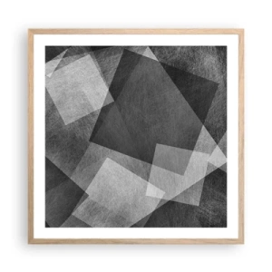 Een poster in een licht eiken lijst - Het eeuwige symbool van duurzaamheid en orde - 60x60 cm