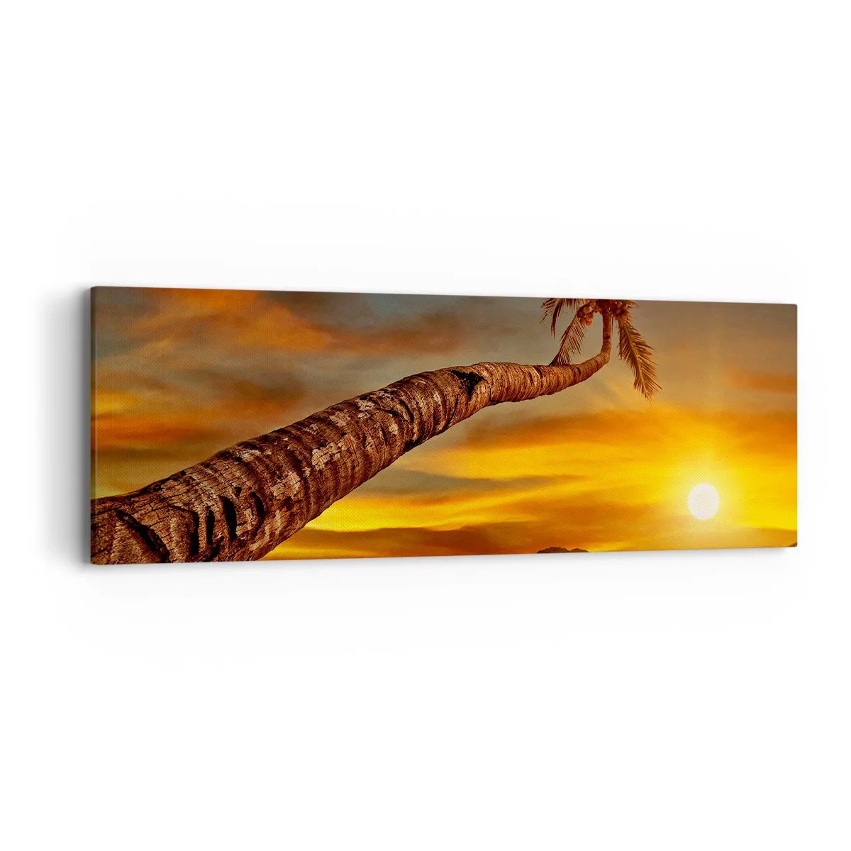 Schilderen op canvas - Exotische vakantie, Caribisch avontuur - 90x30 cm