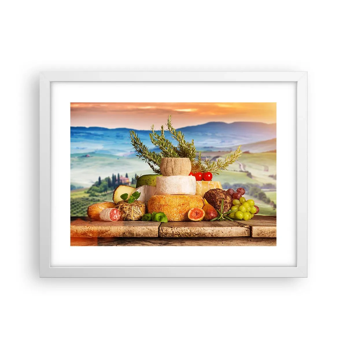 Poster in een witte lijst - De Italiaanse levensvreugde - 40x30 cm