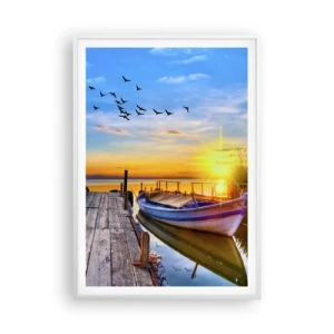 Poster in een witte lijst - Ik zie je morgen - 70x100 cm