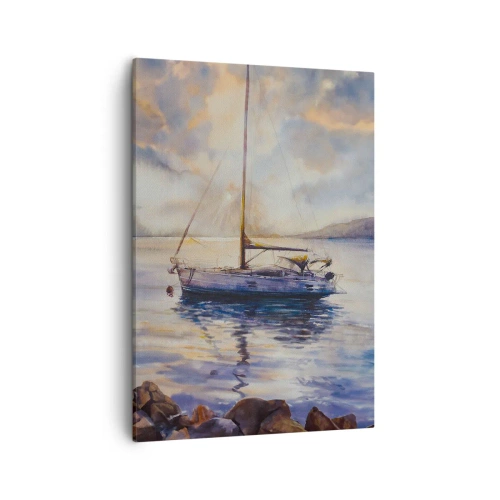 Schilderen op canvas - Avond aan de baai - 50x70 cm