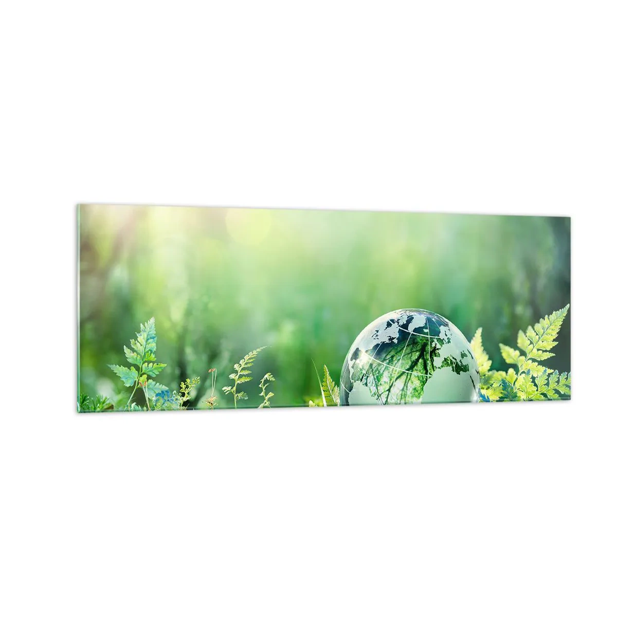 Schilderen op glas - De groene planeet - 140x50 cm