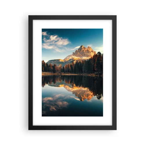 Poster in een zwarte lijst - Dubbel landschap - 30x40 cm