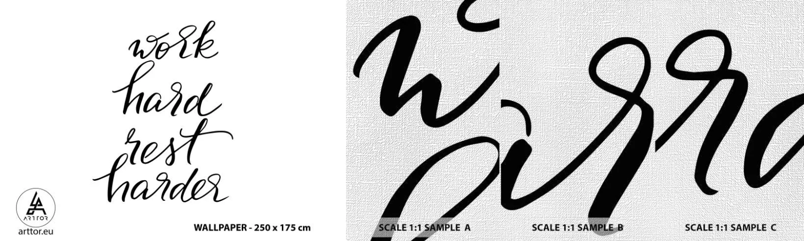 Fotobehang Monster Premium Canvas - Levensbalans - Typografie, Bevestiging, Maxim - 100x30 cm