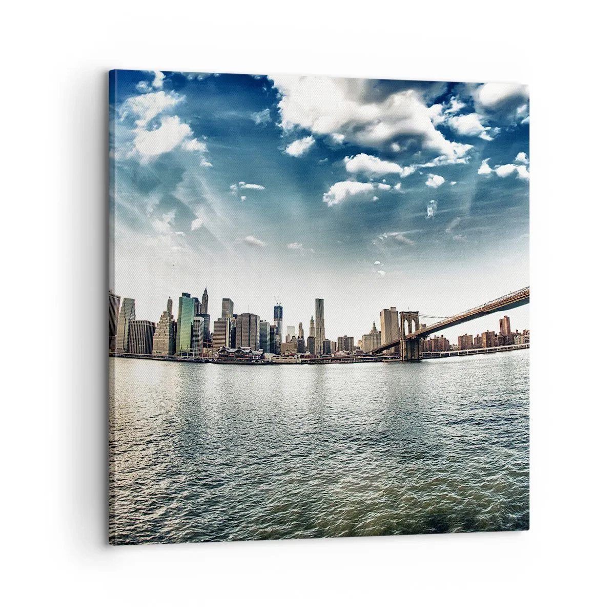 Schilderen op canvas - Het glazen eiland - 60x60 cm