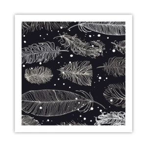 Poster - Gevederde kant - 60x60 cm