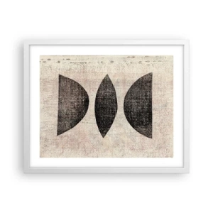 Poster in een witte lijst - etnische abstractie - 50x40 cm