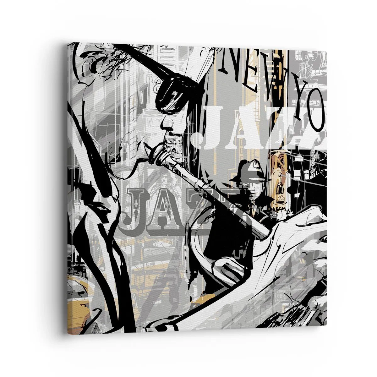 Schilderen op canvas - Op het ritme van New York - 40x40 cm