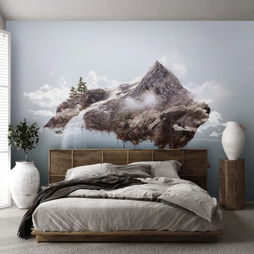 Fotobehang Premium Canvas - Gezien met het oog van een surrealist - Abstractie, Fantasie, Eiland - 150x105 cm