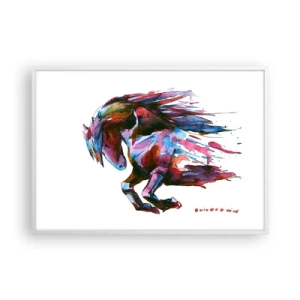 Poster in een witte lijst - In vervoering - 100x70 cm