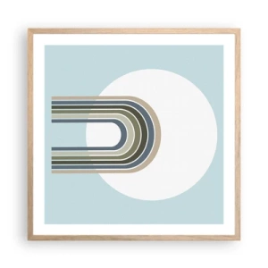 Een poster in een licht eiken lijst - Onweerstaanbare aantrekkingskracht - 60x60 cm