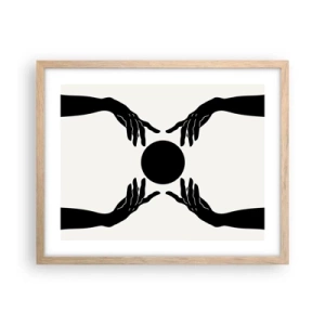 Een poster in een licht eiken lijst - Geheim teken - 50x40 cm