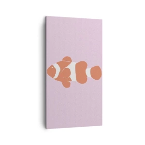 Schilderen op canvas - In koraal dat bij haar gezicht en staart past - 45x80 cm