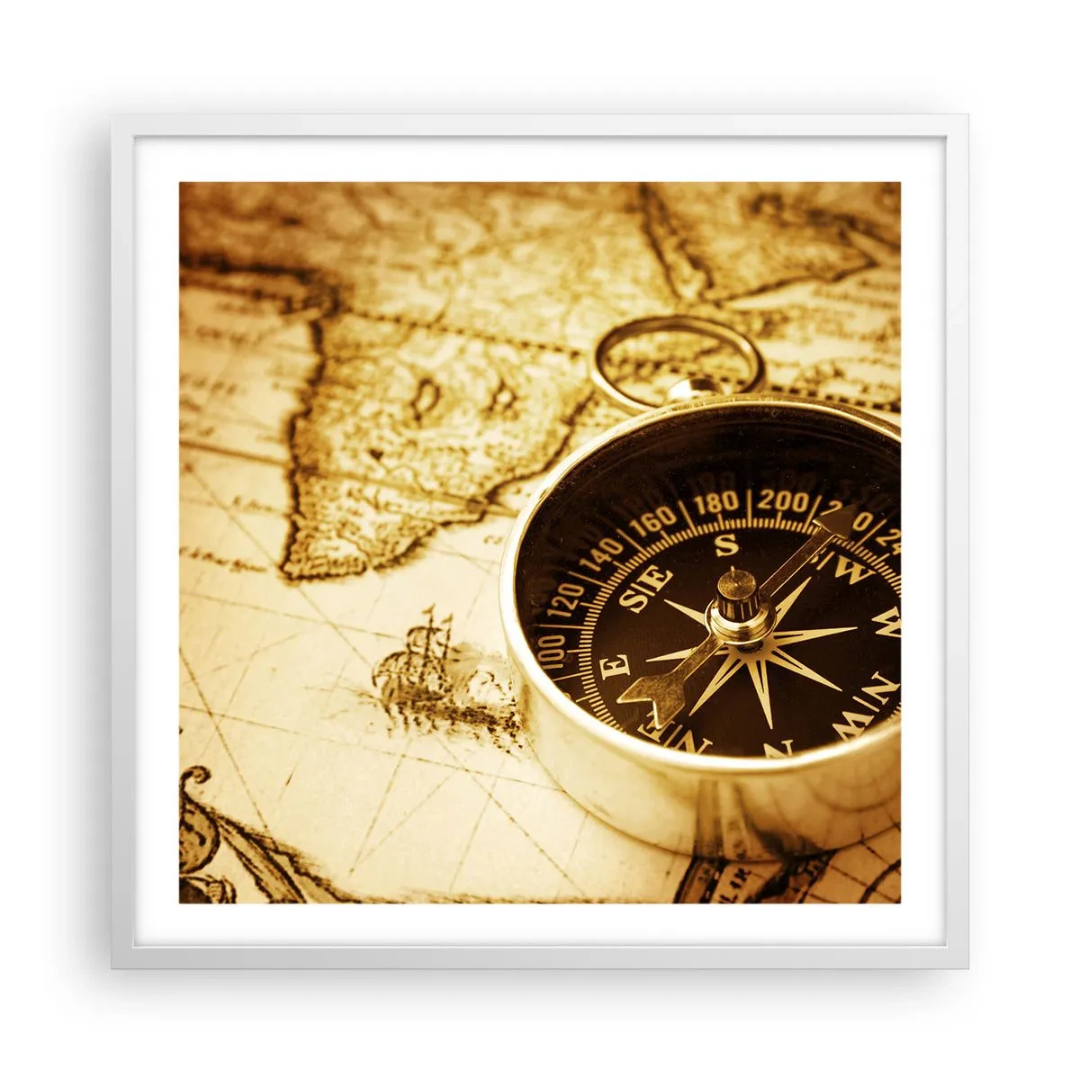 Poster in een witte lijst - Oost of west? - 60x60 cm