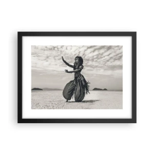 Poster in een zwarte lijst - De dans van de zuidelijke eilanden - 40x30 cm