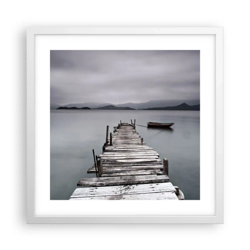 Poster in een witte lijst - Je kunt morgen gaan - 40x40 cm