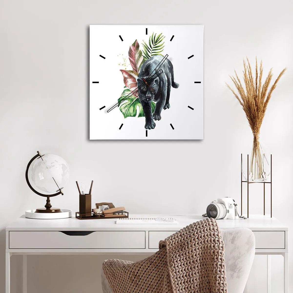 Wandklok - Klok - Wilde van het hart - 40x40 cm