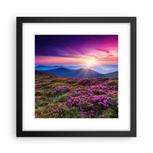 Poster in een zwarte lijst - Kruiden roken naar verse trossen van de velden - 30x30 cm