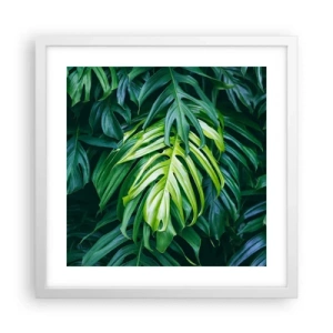 Poster in een witte lijst - Dompel jezelf onder in de frisheid - 40x40 cm